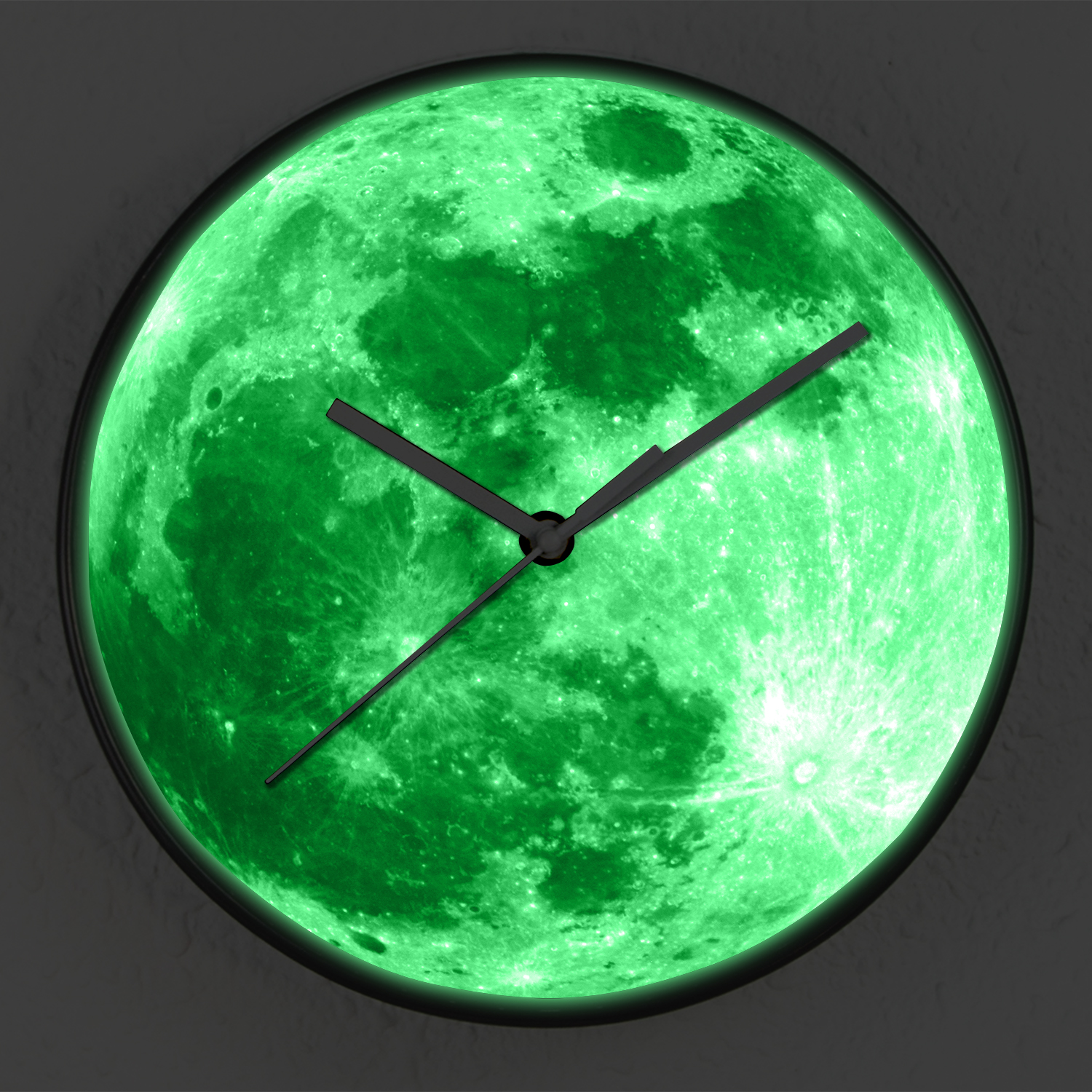 Glow In The Dark Moon Wall Clock Walplus