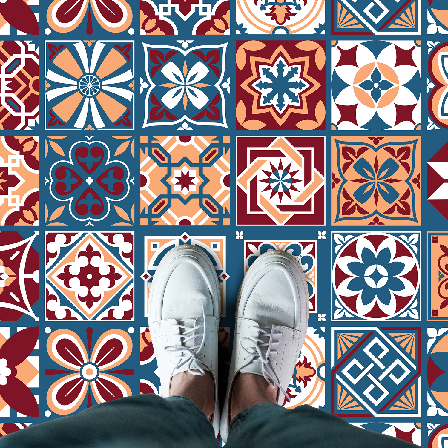 Westminster Tiles Floor Sticker Walplus