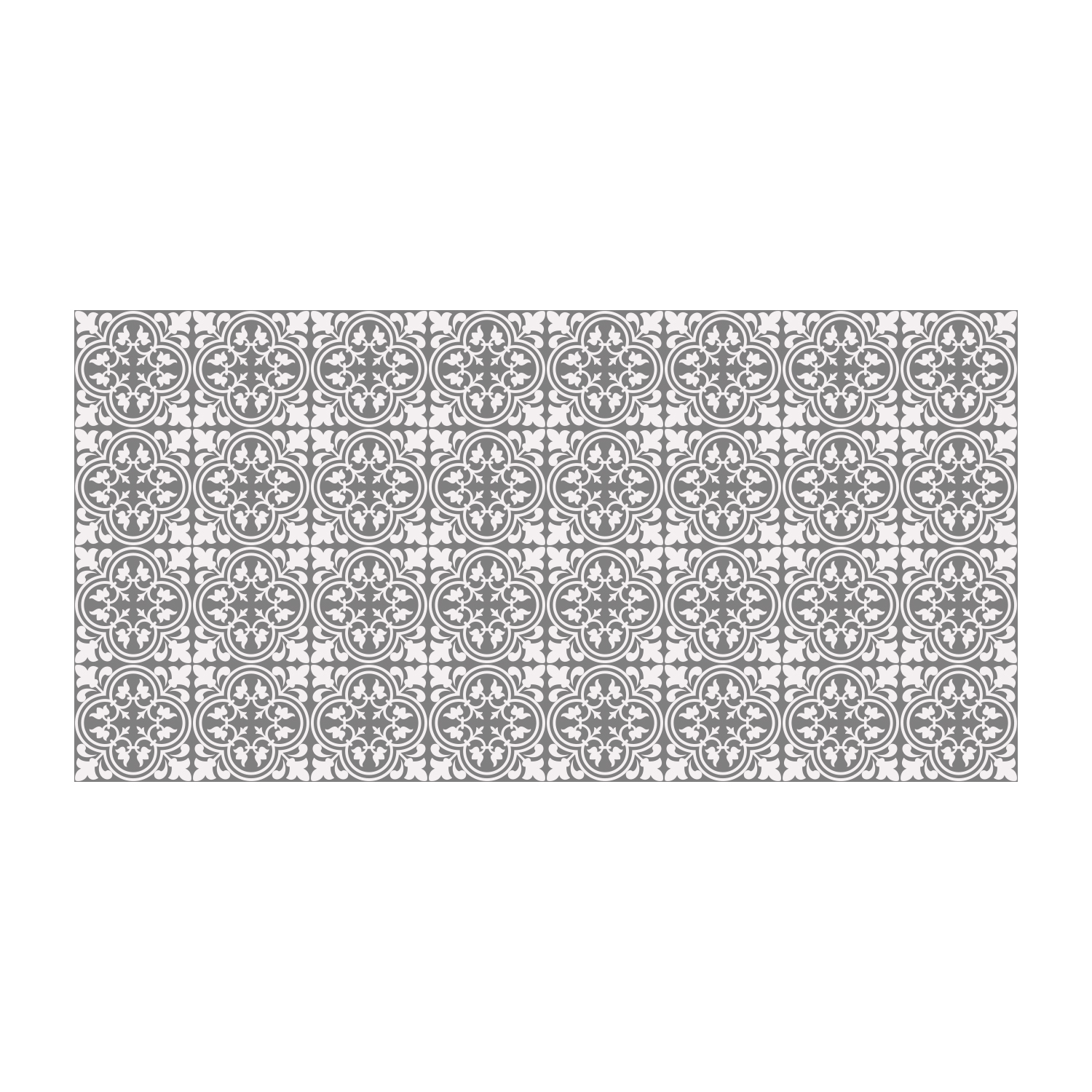 Antique Floral Tulip Floor Stickers Cement Walplus