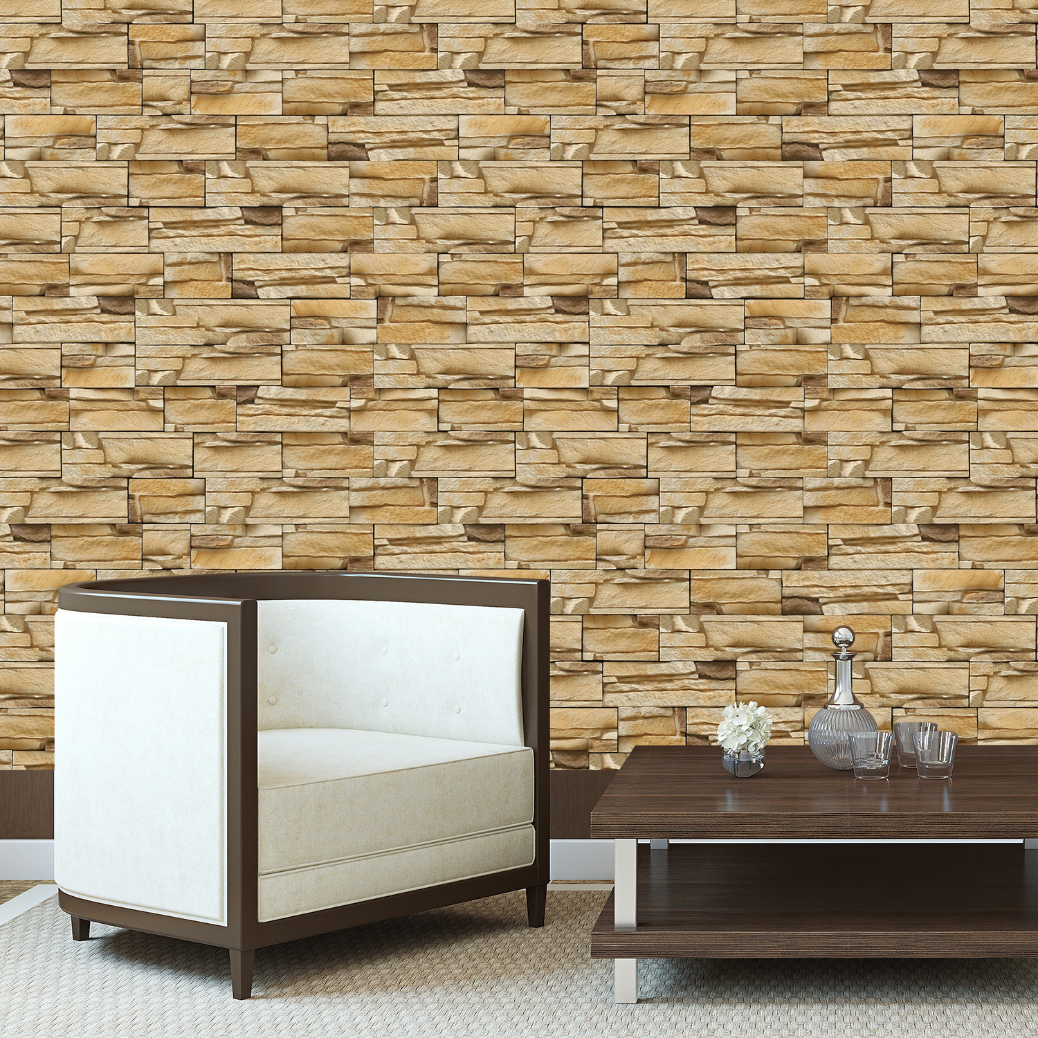 Rockwall Pattern Rock Pattern – 4 Pcs – Walplus
