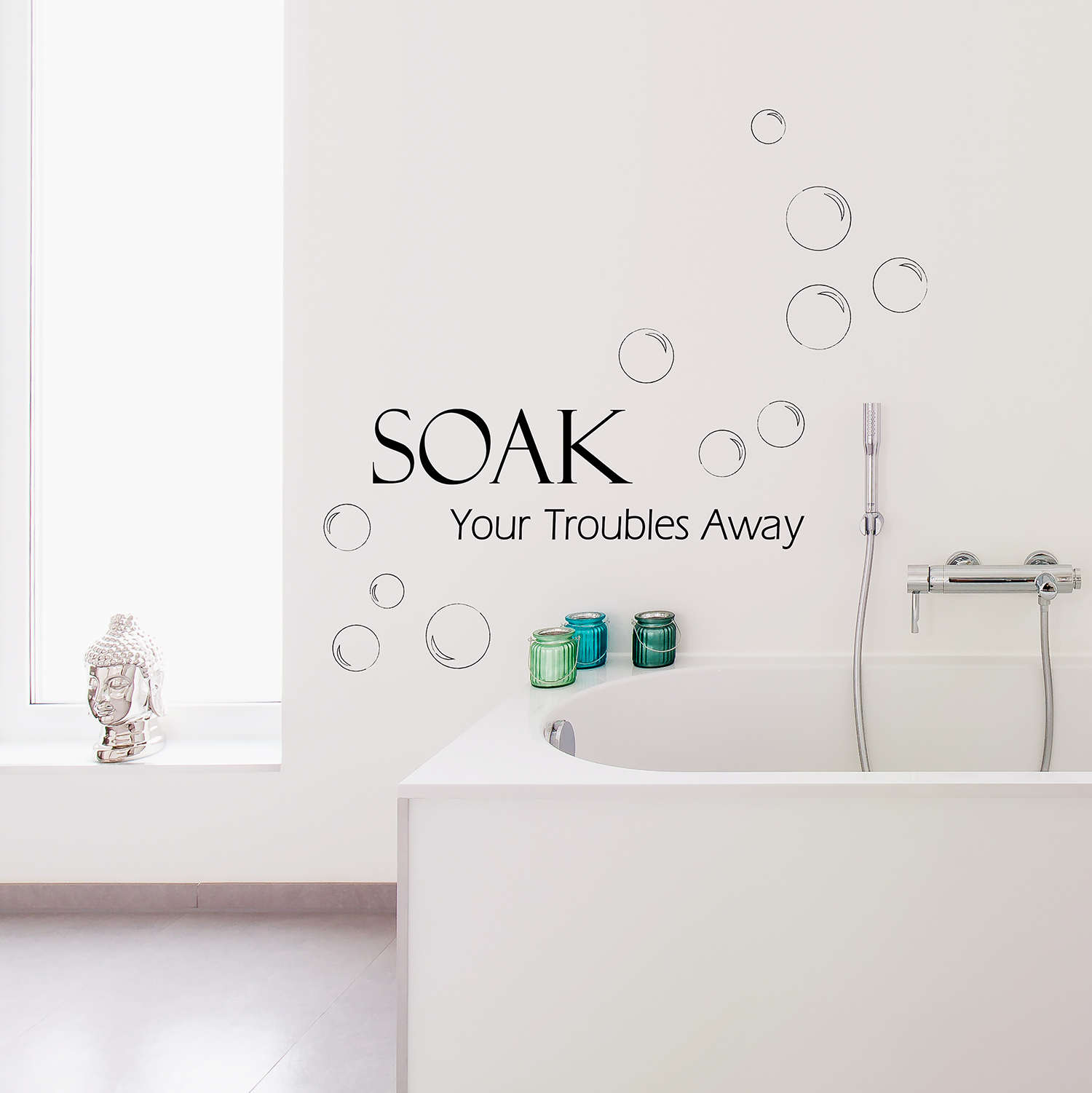 Soak Your Troubles Away Stickers – Walplus