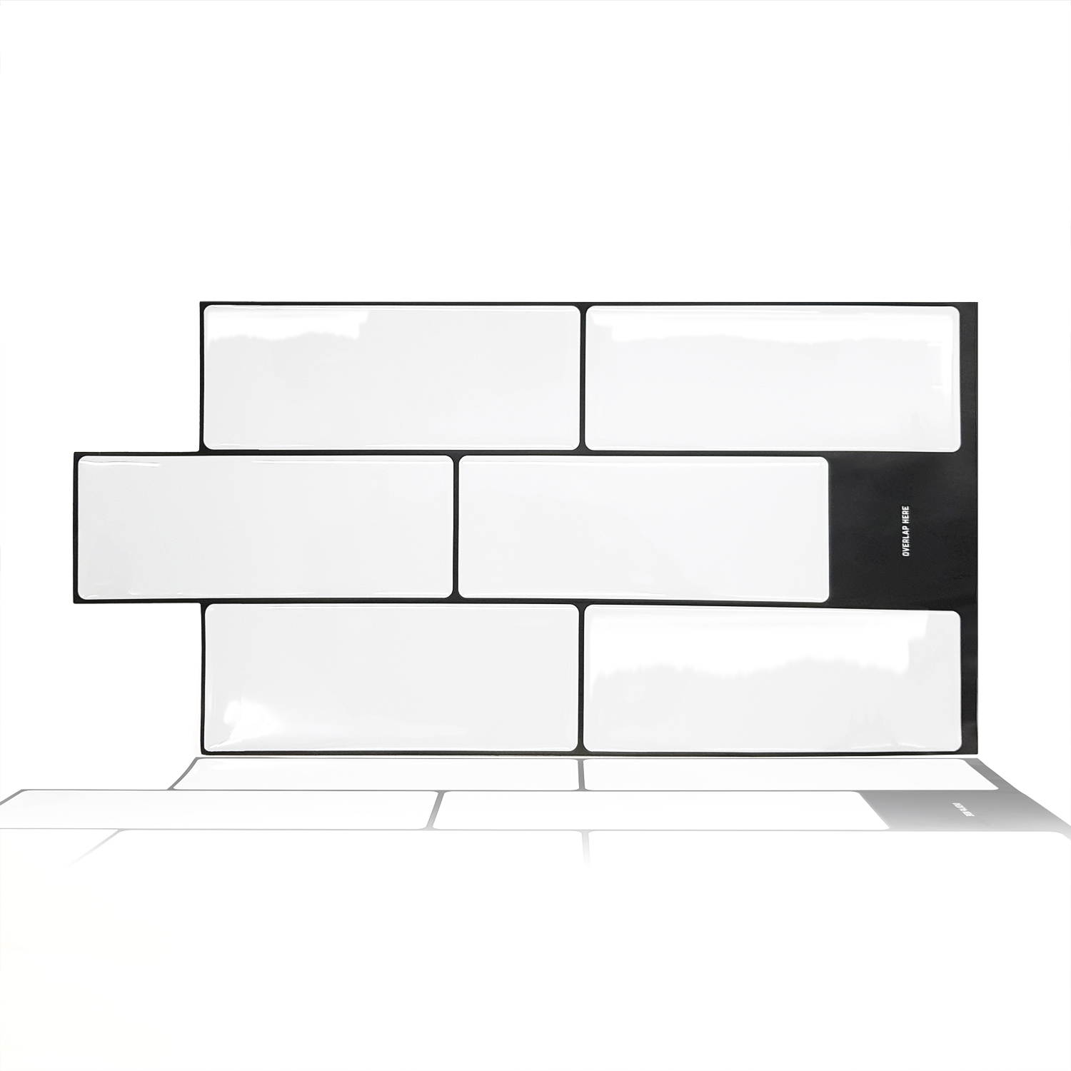 London Minimalist Brilliant White Glossy 3D Tiles – Walplus