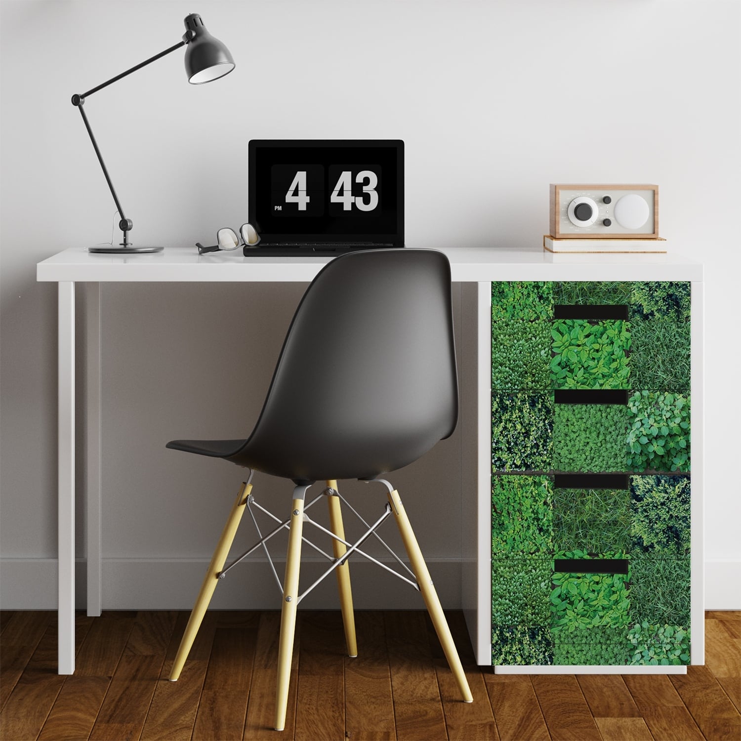 Green Wall Mural – 4 pcs – Walplus