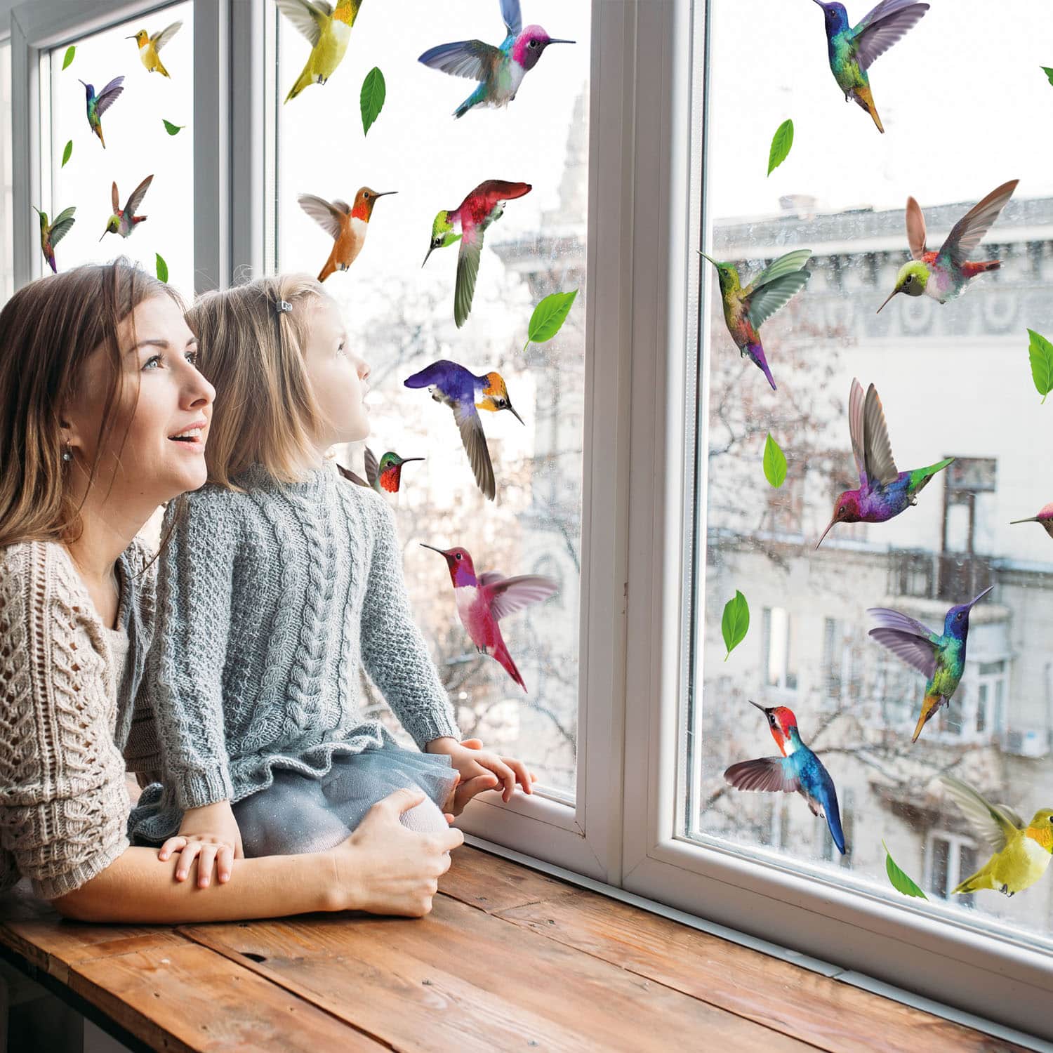 Small Hummingbirds Windows Clings – Walplus