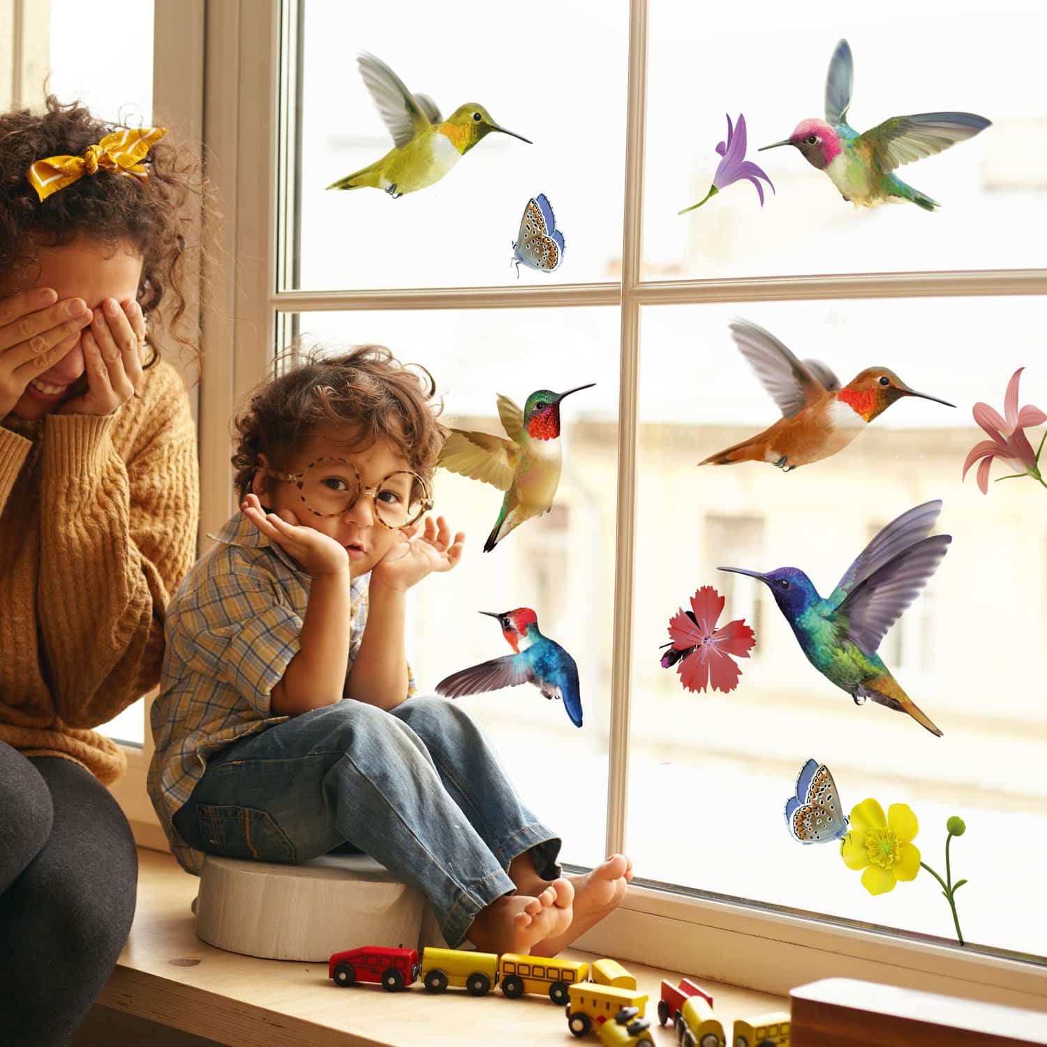 Big Hummingbirds Windows Clings – Walplus